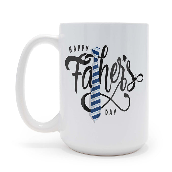 Personalized Fathers Day Tie 15 oz Coffee Mug