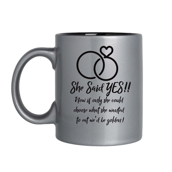 She Said Yes... - 11oz Laser Engraved Mug