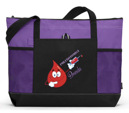 Phlebotomist Nurse, RN, LPN, CNA, CMA, MD Personalized Tote Bag - Simply Custom Life