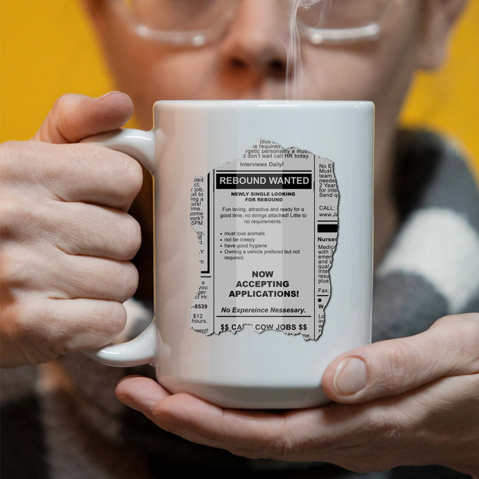 Personalized Rebound Wanted Ad - Printed 15oz Mug