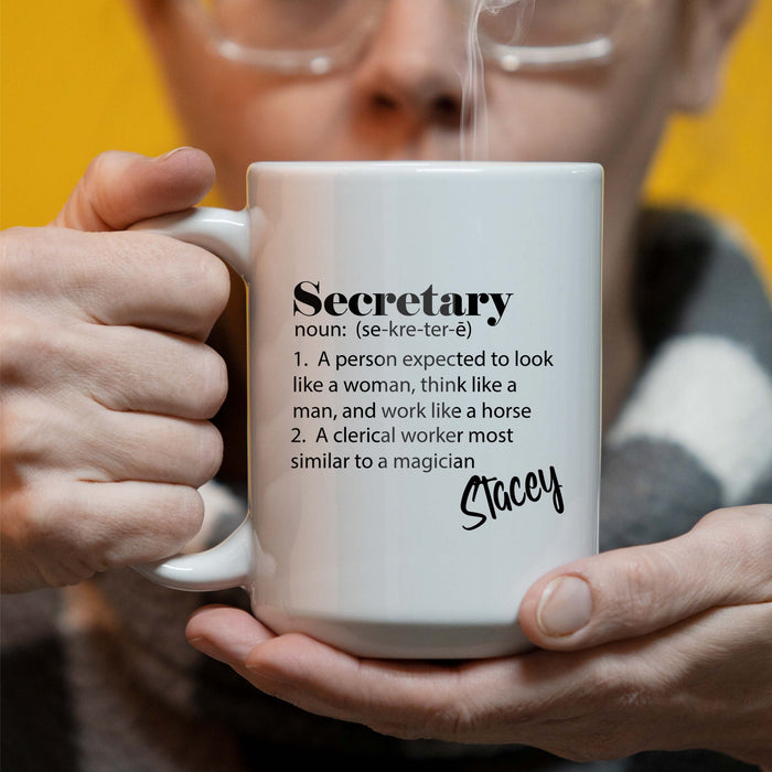 Personalized Secretary Defined - 15oz Coffee Mug