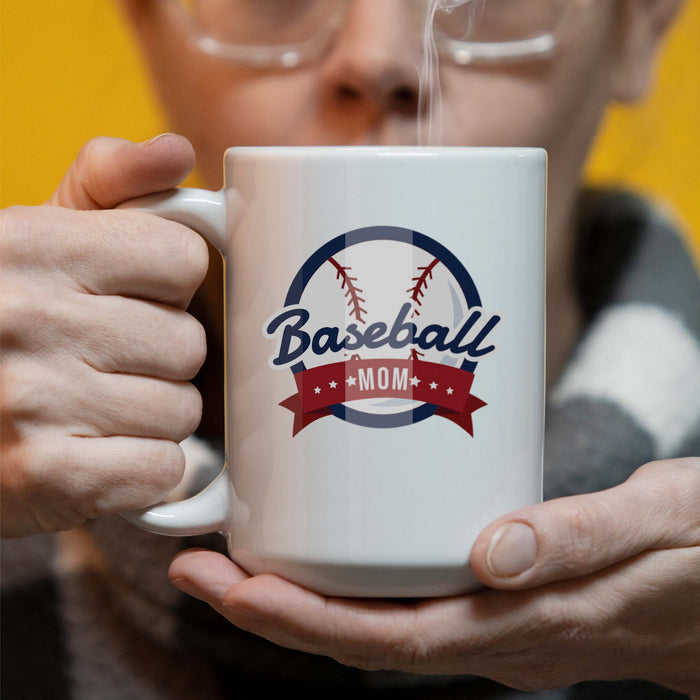 Baseball Mom 15 oz Coffee Mug