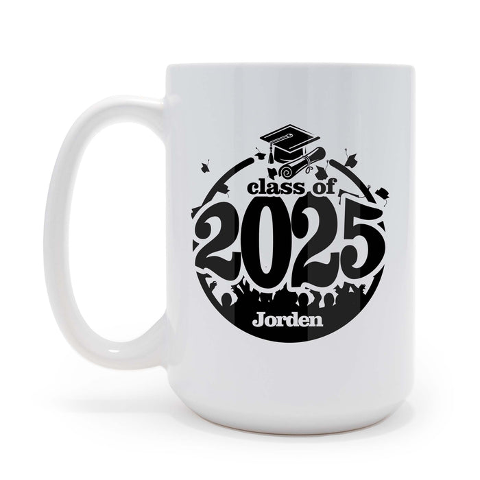 Cap Toss Grad Silhouette 15 oz Coffee Mug