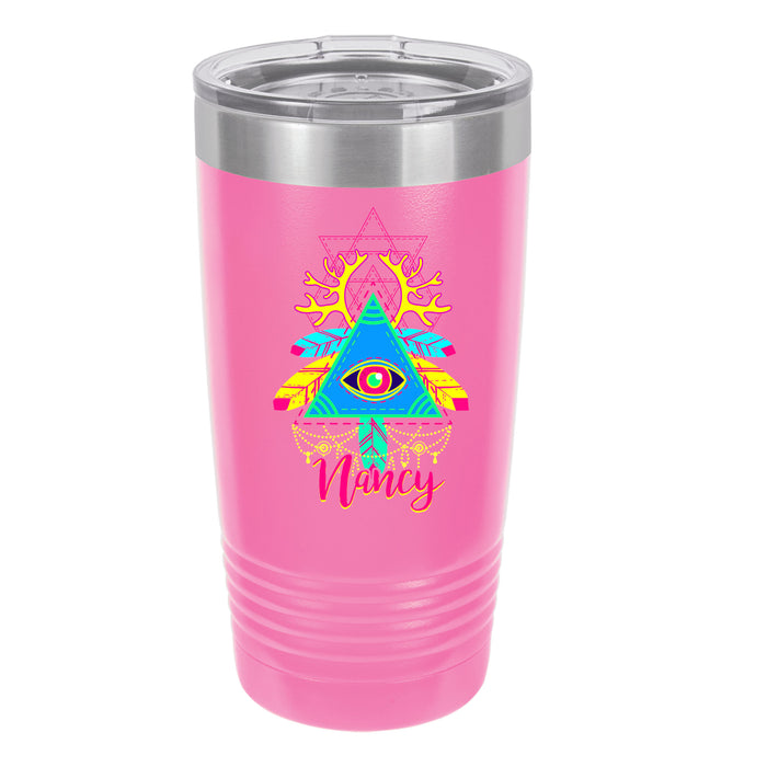 Mystical Retro Neon Mystical Personalized Printed Insulated Stainless Steel 20 oz Tumbler