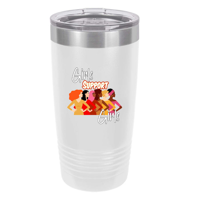 Girls Support Girls Female Empowerment Personalized 20 oz Insulated Tumbler, Gift for Her, Gymnastics Team