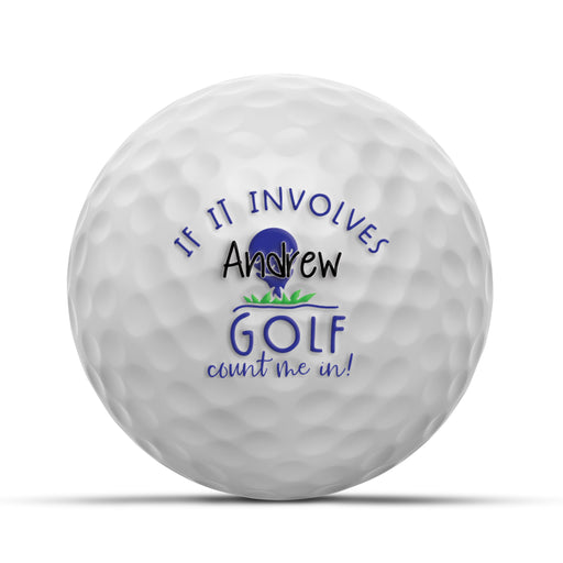 Count Me In Personalized Golf Balls (Set of 3 Balls) - Simply Custom Life