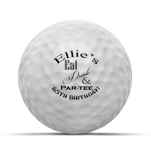 Eat Drink & Par-Tee Personalized Golf Balls (Set of 3 Balls) - Simply Custom Life