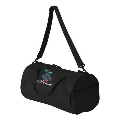 Paw Print Vet Tech Personalized Embroidered Duffel Bag - Simply Custom Life