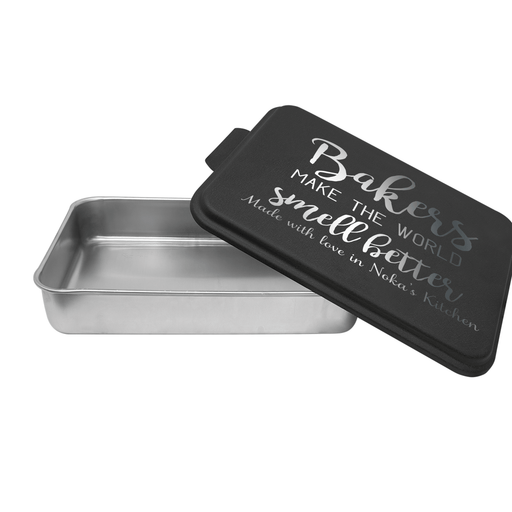Personalized Cake Pan, Bakers Make the World Smell Better, Casserole Dishes, Wedding Shower Gift, Hostess Gift - Simply Custom Life
