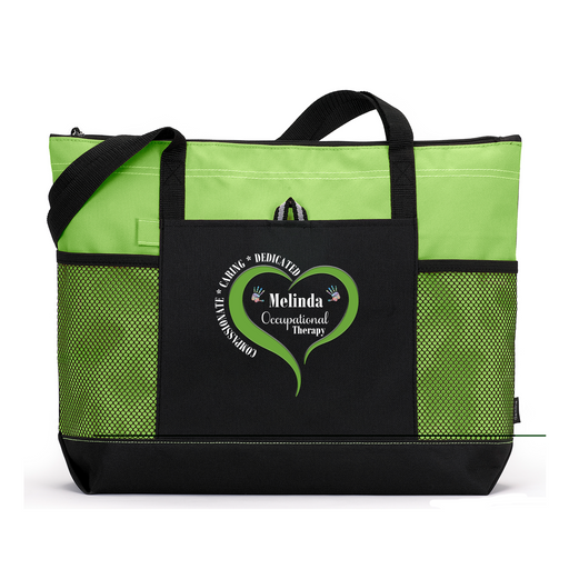 Occupational Therapy Personalized Printed Tote Bag with Mesh Pockets - Simply Custom Life