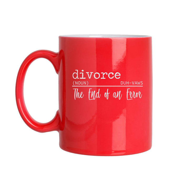 Divorce Definition - Funny Divorce Themed - 11oz Laser Engraved Mug