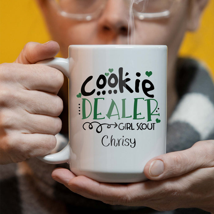 Personalized Cookie Dealer - Girl Scout - 15 oz Coffee Mug