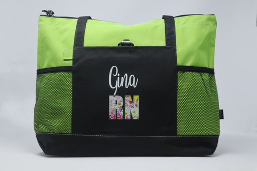 Nurse RN LPN CNA CMA Personalized Zippered Tote Bag - Simply Custom Life