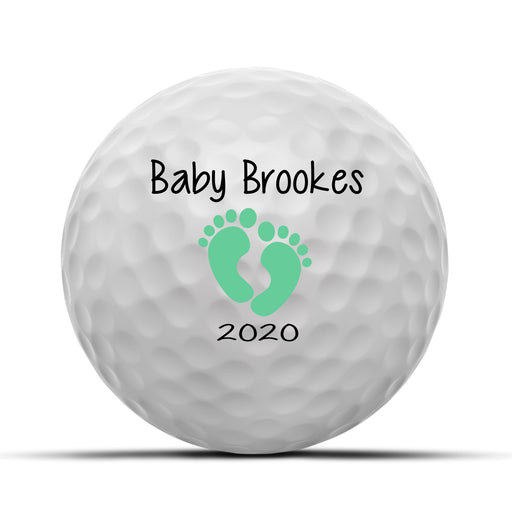 Baby Feet, New Baby Announcement Personalized Golf Balls, Set of 3 - Simply Custom Life