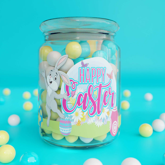Happy Easter Bunny Jar for Candy