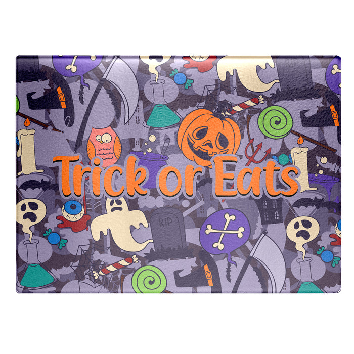 Trick or Eats Halloween - Personalized Tempered Glass Cutting Board