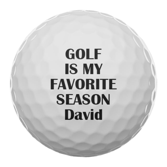 Golf is my Favorite Season Personalized Golf Balls (Set of 3 Balls)  #4246