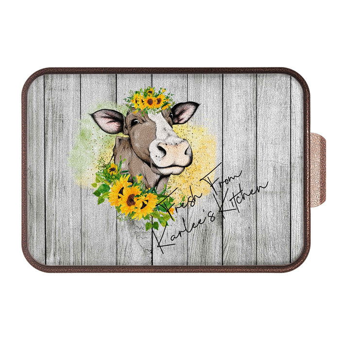 Sunflower Cow Personalized Cake Pan