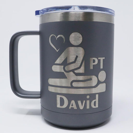 Physical Therapy/Therapist Personalized Engraved 15 oz Insulated Coffee Mug - Simply Custom Life