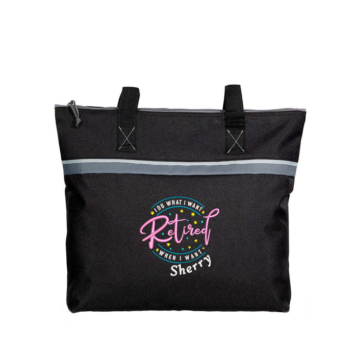 Retired - I Do What I Want - Personalized Small Travel Tote