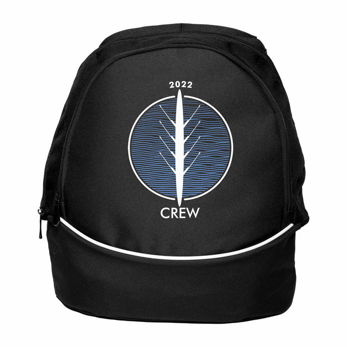 Personalized Overhead 8 Rower Silhouette Circle- Custom Printed Backpack, Sport Rowing