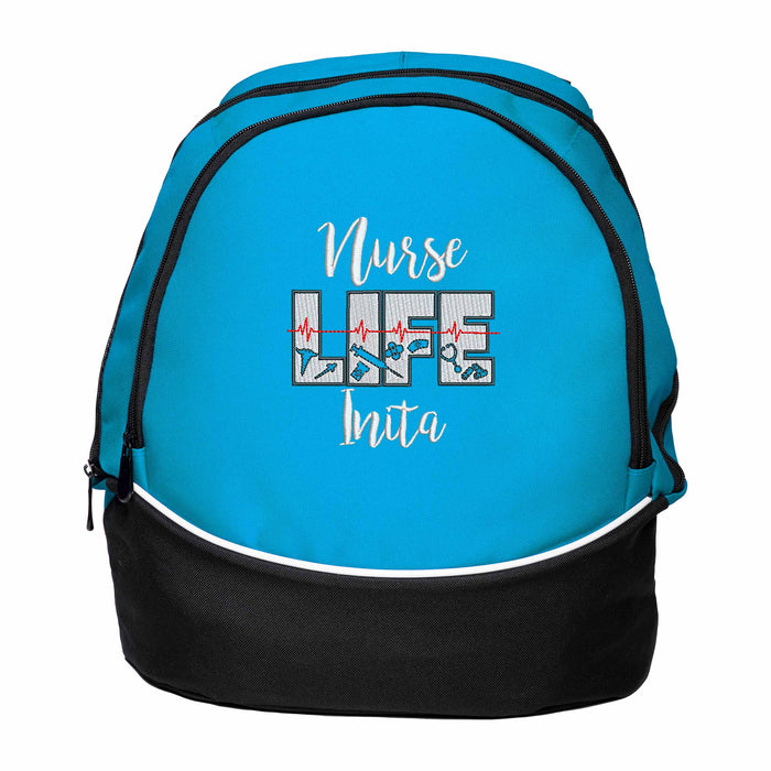 Nurse Life Personalized Embroidered Backpack