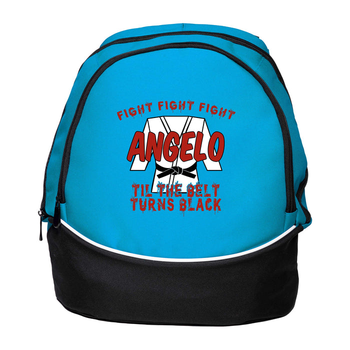 Til The Belt Turns Black Printed and Personalized Martial Arts Backpack