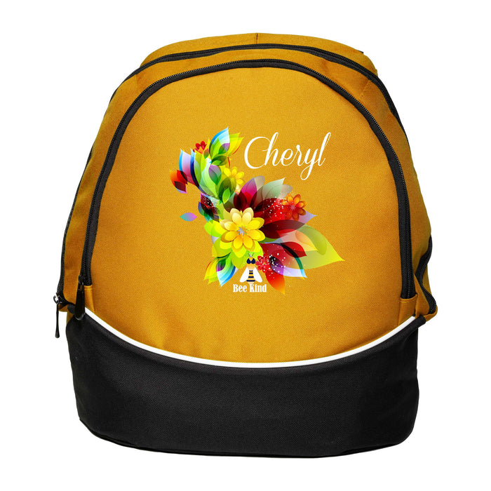 Personalized Bee Kind Floral Custom Printed Backpack, Gift for Her