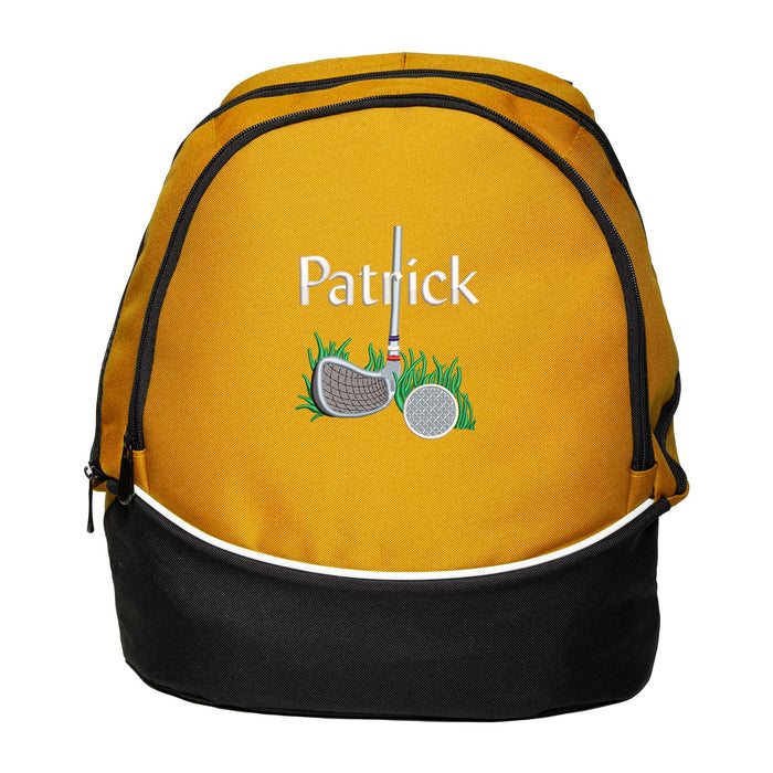 Personalized Golf Backpack with Embroidered Golf Club in the Rough, Gift for Golfer