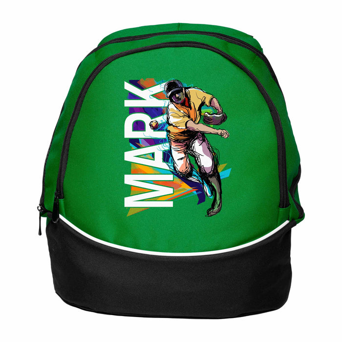 Baseball Colorful Pitcher - Custom Printed Backpack