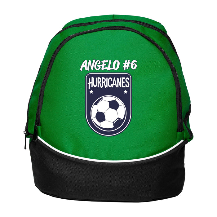 Soccer Crest Custom Printed and Personalized Backpack, Featuring Team Name and Number