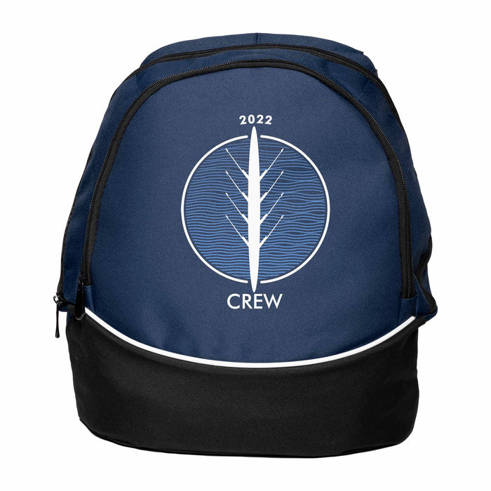 Personalized Overhead 8 Rower Silhouette Circle- Custom Printed Backpack, Sport Rowing