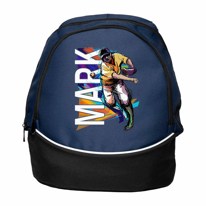 Baseball Colorful Pitcher - Custom Printed Backpack