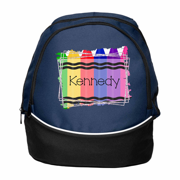 Crayons #4247 Preschool, Kindergarden Custom Printed Teacher or Kids Personalized Backpack