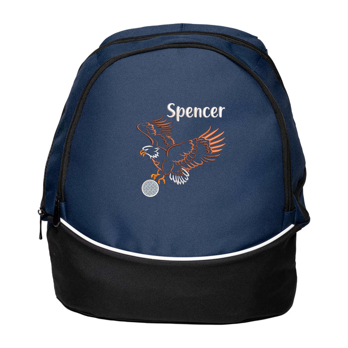 Personalized Golf Backpack with Embroidered Eagle Shot with Golf Ball, Gift for Golfer