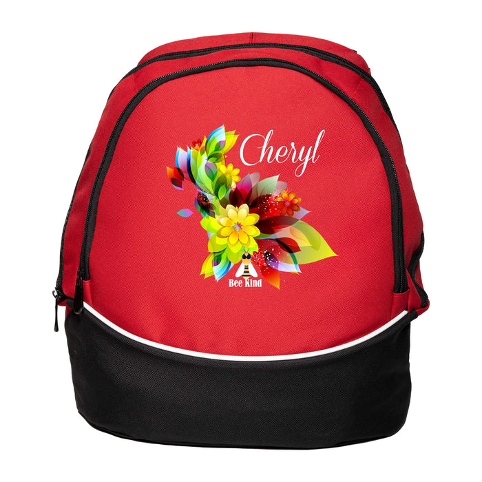 Personalized Bee Kind Floral Custom Printed Backpack, Gift for Her