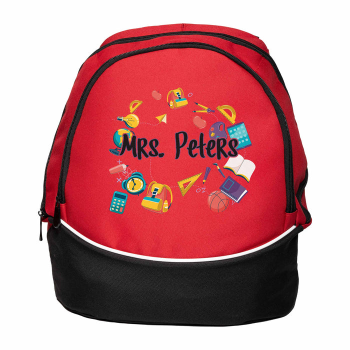 School Supply Circle - Custom Printed Personalized Backpack