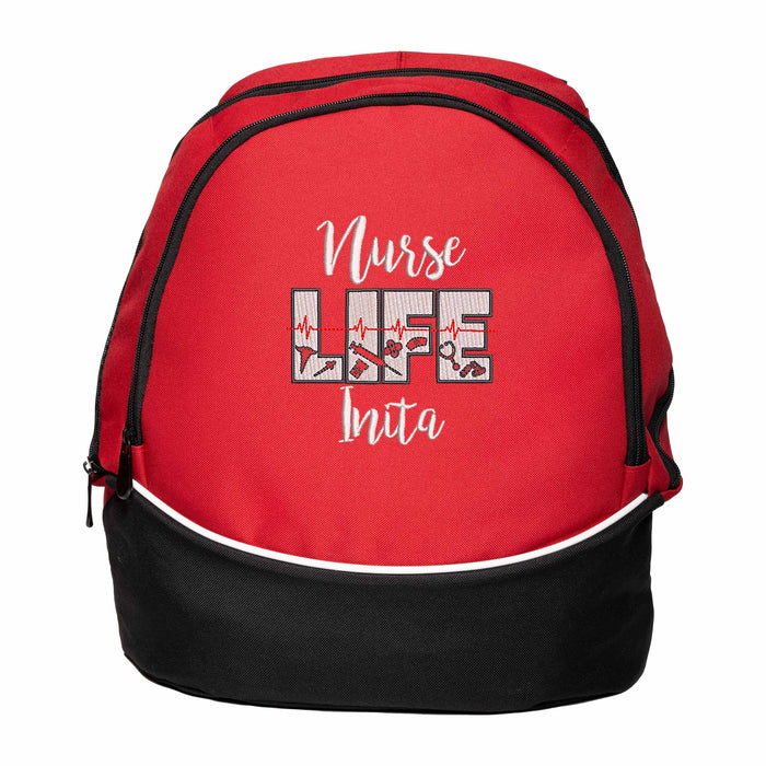 Nurse Life Personalized Embroidered Backpack