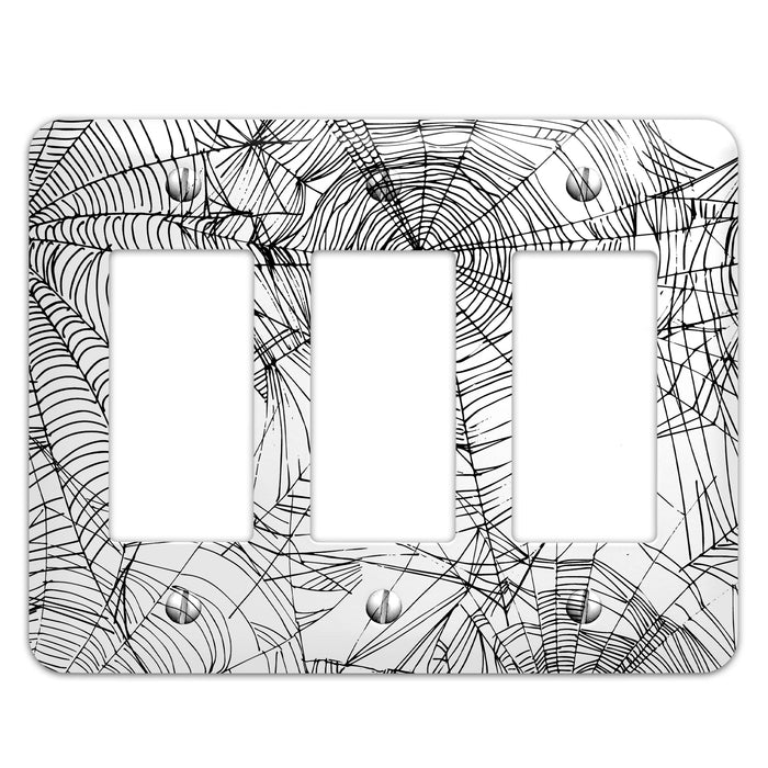 Creepy Halloween Spiderweb on Light Switch - Decorative Light Switch and Outlet Cover
