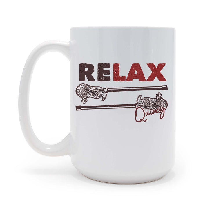Personalized ReLax Lacrosse  - 15oz Coffee Mug