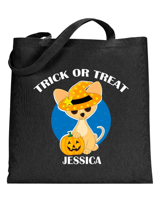 Halloween Chihuahua Personalized Halloween Trick or Treat Bag