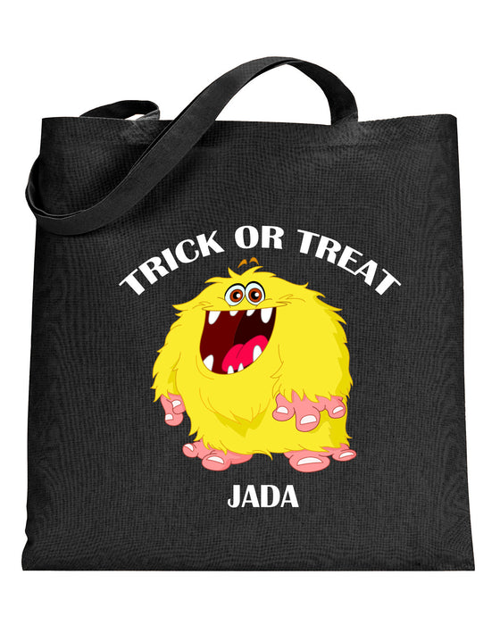 Hairy Monster Cute Halloween Personalized Halloween Trick or Treat Bag