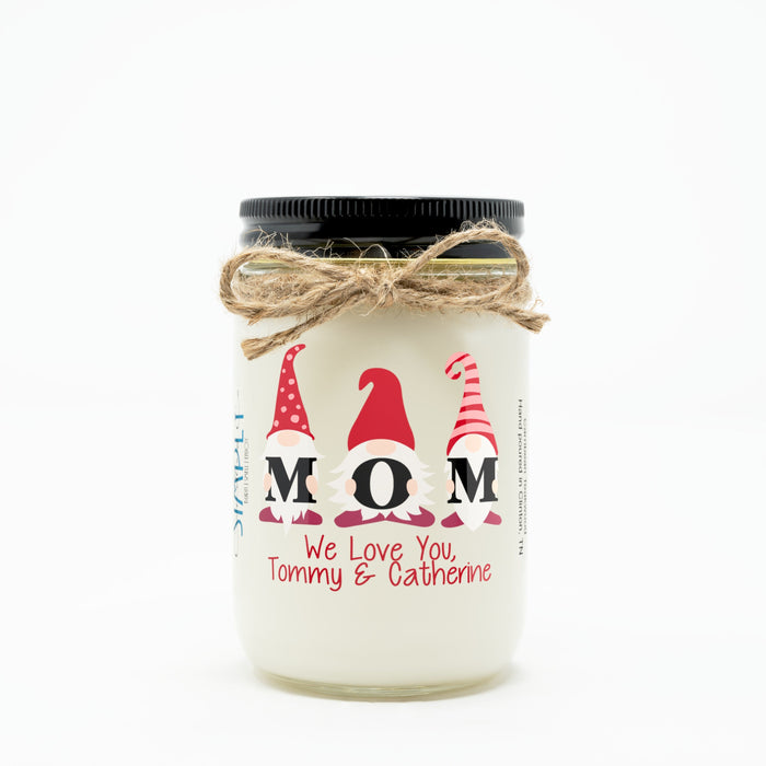 Mom Gnomes Personalized Hand Poured Soy Candle, Mother's Day, Gift for Mom
