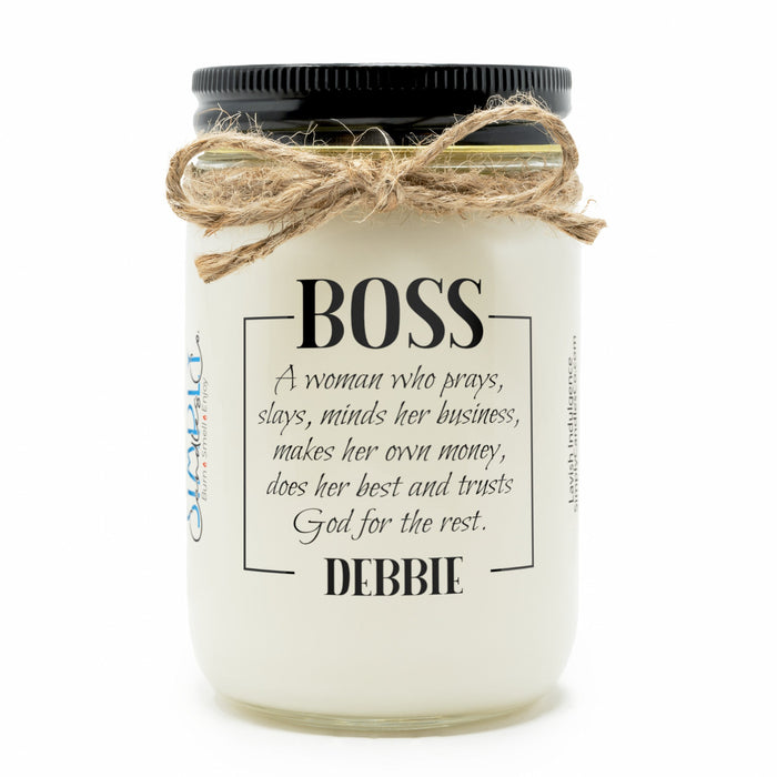 Boss Personalized Hand Poured Soy Candle, Gift for Her, Boss Lady, Strong Woman, Best Friend Gift