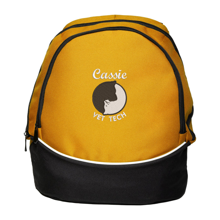 Vet Tech, Veternarian, Animal Lover Personalized Embroidered Backpack
