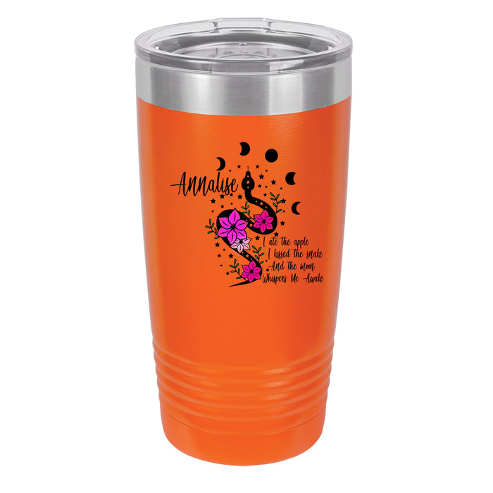 Personalized Mystic Snake Insulated Stainless Steel 20 oz Tumbler, Personalized Gift