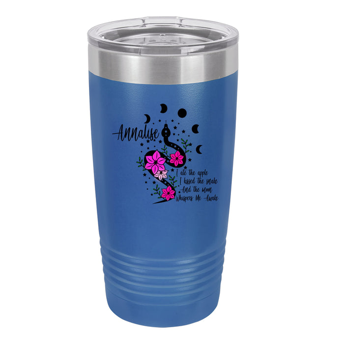 Personalized Mystic Snake Insulated Stainless Steel 20 oz Tumbler, Personalized Gift